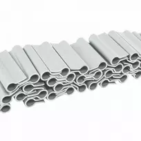 Klipsai tvoros juostai Bradas Solid, 4.75 cm, 40 vnt., šviesiai pilka