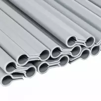 Klipsai tvoros juostai Bradas Solid, 19 cm, 20 vnt., šviesiai pilka