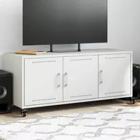 TV staliukas Televizoriaus spintelė, balta, 100,5x39x43,5cm, plienas