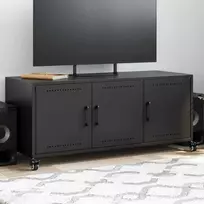 TV staliukas Televizoriaus spintelė, juoda, 100,5x39x43,5cm, plienas
