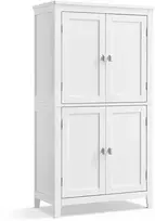 Vasagle Badezimmerschrank mit 4 Türen klassikweiß