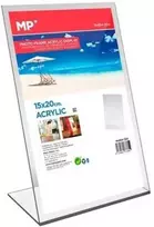 Informacinis L formos stovelis MP, A5, vertikalus, skaidrus