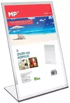 Informacinis L formos stovelis MP, A4, vertikalus, skaidrus