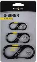 Nite Ize S- Biner Rifle SlideLock nerūdijančio plieno 3 vnt.