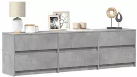 TV staliukas Televizoriaus spintelė su LED, pilka, 180x34x50cm, mediena