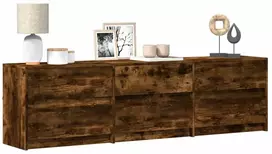 TV staliukas Televizoriaus spintelė su LED, ąžuolo, 180x34x50cm, mediena