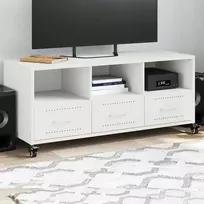 TV staliukas Televizoriaus spintelė, balta, 100,5x39x43,5cm, plienas