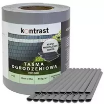 Tvoros juosta su klipsais, 19cmx35m, šviesiai pilka