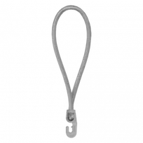 Tvirtinimo elastinė guma su kabliuku Bradas BUNGEE CORD HOOK, 0,4x18cm, 25 vnt., pilka