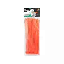 Tvirtinimo dirželiai Bradas 3,6 x 250 mm, 100 vnt., oranžiniai