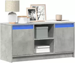 TV staliukas Televizoriaus spintelė su LED, betono, 100x34x50cm, mediena