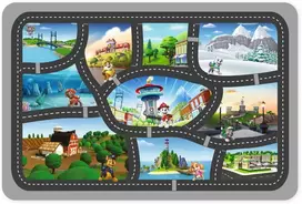 Nickelodeon Dywany Itin minkštas kilimėlis 100x150 cm - Paw Patrol Travels