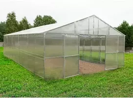 Šiltnamis ŪKININKAS (plotis 5,5m) danga 6mm, Šiltnamio ilgis: Šiltnamio ilgis 10m