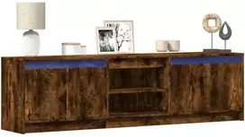 TV staliukas Televizoriaus spintelė su LED, ąžuolo, 180x34x50cm, mediena