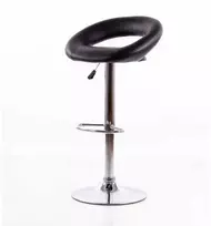Restpro Baro kėdė DOUGHNUT ECO LEATHER CHROME Juodas