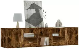 Kampinė spintelė, dūminio ąžuolo, 200x40x45cm, apdirbta mediena