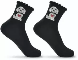 Kojinės su papuošimais mergaitėms be Snazzy SK-46, šuniukas su širdele