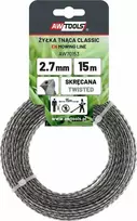 AW-Tools AWTOOLS PJOVIMO VALAS CLASSIC 2,7x15m / SUKTAS KVADRATINIS SU ŠERDIMI