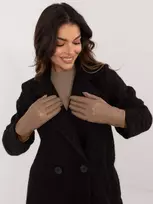 Wool Fashion Italia Elegantiškos rudos moteriškos pirštinės: Dydis - L/XL