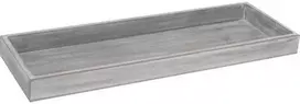 Home Styling Collection Dekoratyvinis medinis padėklas WOOD, pilkos sp., 40 x 14 x 3,2 cm
