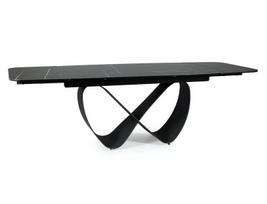 Valgomojo stalas INFINITY CERAMIC, 160-240x95x76 cm, juodas
