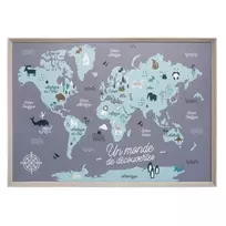 Atmosphera WORLD Pasaulio žemėlapis vaikams, sienų apdaila, 70x50 cm