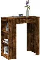 Baro stalas su lentynomis, dūminis, 95x47x103,5cm, mediena