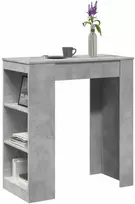 Baro stalas su lentynomis, betono, 95x47x103,5cm, mediena