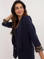 Italy Moda Švarkas moterims DHJ-MA-18657-1.86-tamsiai mėlyna