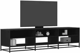 TV staliukas Televizoriaus spintelė, juoda, 180x40x46cm, apdirbta mediena