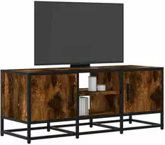 TV staliukas Televizoriaus spintelė, dūminė, 100x35x41cm, mediena ir metalas