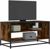 TV staliukas Televizoriaus spintelė, dūminė, 91x40x46cm, mediena ir metalas