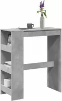 Baro stalas su lentynomis, betono, 90x40x103,5cm, mediena