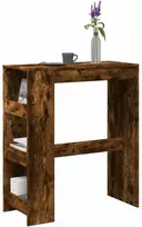 Baro stalas su lentynomis, dūminis, 90x40x103,5cm, mediena