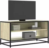 TV staliukas Televizoriaus spintelė, ąžuolo, 91x40x46cm, mediena ir metalas