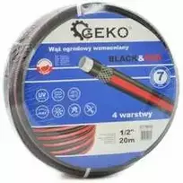 Geko sodo žarna WZMACNIANY Juodas&Raudonas 1/2" 50M (1) G73694 GEKO