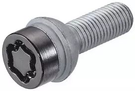 „Mcgard“ fiksavimo varžtas M12x1,50 rutulinis, juodas