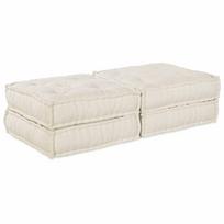 Modulinė sofa 2 pcs Kreminė 140 x 70 x 36 cm Audinys