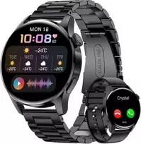 Ecost prekė po grąžinimo LIGE Men's Išmanusis laikrodis 1.32 Inch with Phone Function, Android, Juodas (Atnaujinta)