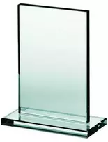 Detal Stiklo trofėjus su klijuotu pagrindu