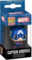 FUNKO POP! Raktų pakabutis: Marvel - Kapitonas Amerika, 10 cm