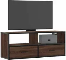TV staliukas Televizoriaus spintelė, ruda, 100x31x39,5cm, mediena/metalas