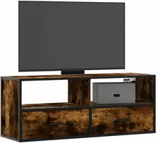 TV staliukas Televizoriaus spintelė, dūminė, 100x31x39,5cm, mediena/metalas