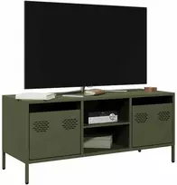 TV staliukas Televizoriaus spintelė, alyvuogių, 101,5x39x43,5cm, plienas