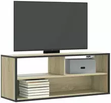 TV staliukas Televizoriaus spintelė, ąžuolo, 100x31x39,5cm, mediena/metalas