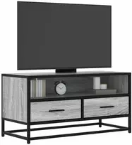 TV staliukas Televizoriaus spintelė, pilka, 80x34,5x40cm, mediena ir metalas