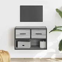 TV staliukas Televizoriaus spintelė, pilka, 60x31x39,5cm, mediena ir metalas