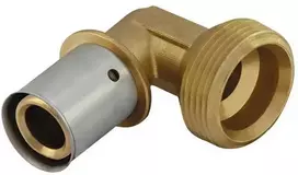 KAN-therm alkūnė GZ Presas 90° su presuotu žiedu 25x2,5 G1" K-901002