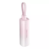 Powerbank 5000mAh Vention FHWR0 20W + USB-C prie žaibo kabelio (rožinis)