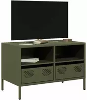 TV staliukas Televizoriaus spintelė, alyvuogių žalios, 68x39x43,5cm, plienas